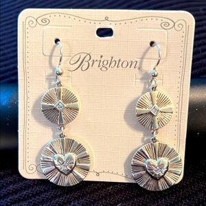 Brighton Silver Double-Disc Earrings